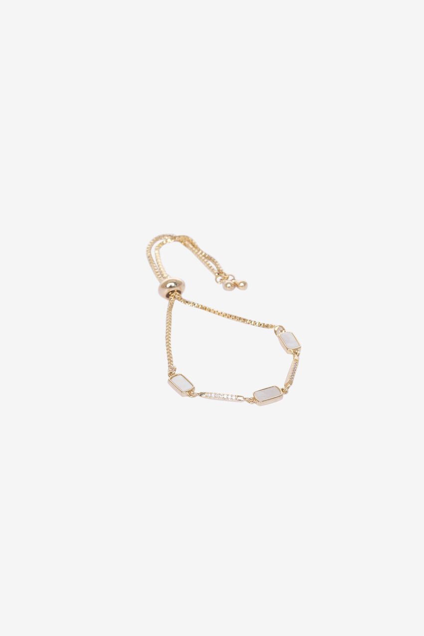 Gold Crystal Adjustable Bracelet