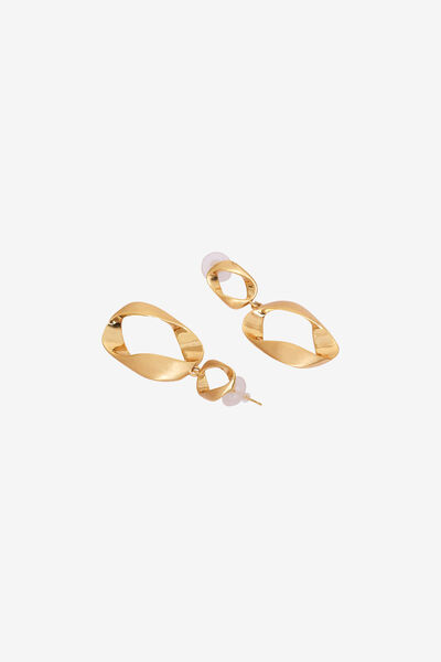 Twisted Hoop Danglers