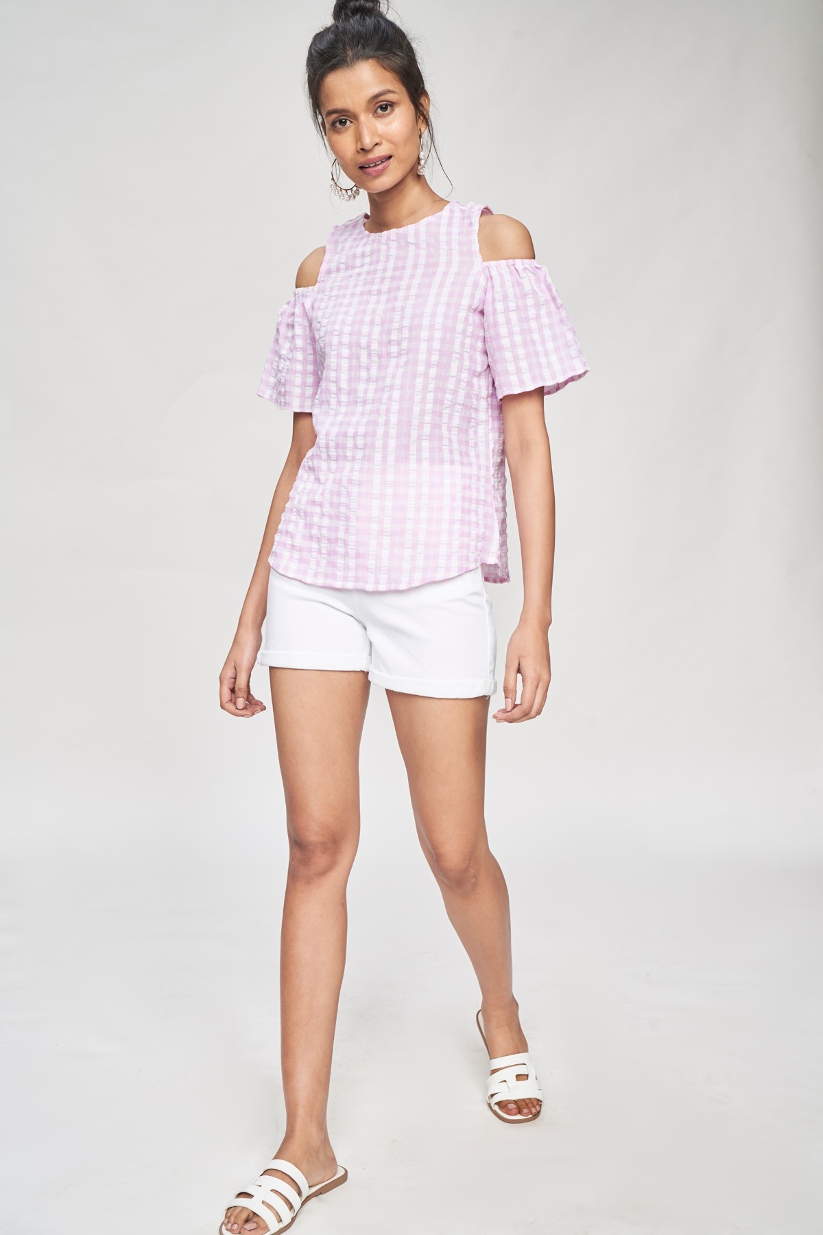 6 - Pink Striped Fit And Flare Top, image 6